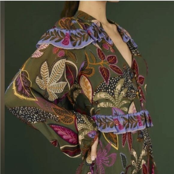 NWT FARM RIO Wild Jungle Midi Dress - Picture 5 of 15